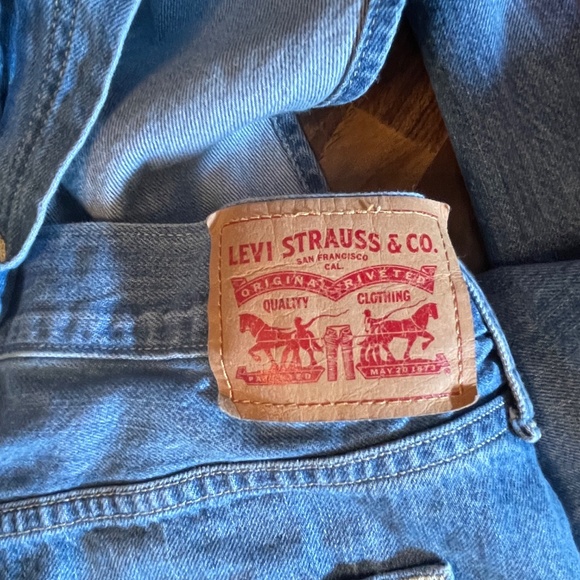 Levi's Classic Blue Women's Crisscross Overalls Size Small Heritage - Picture 9 of 10